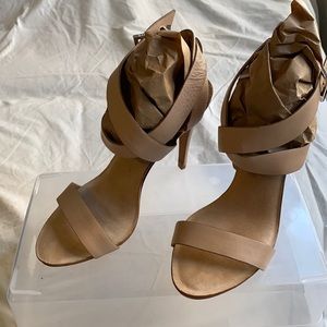 Ted Baker Neutral Color Leather Sandals